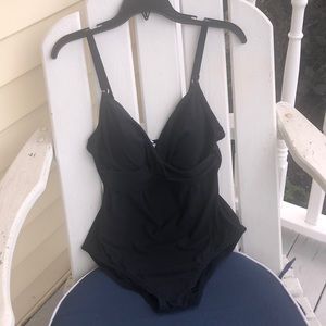 Like New Calvin Klein black one piece bathing suit